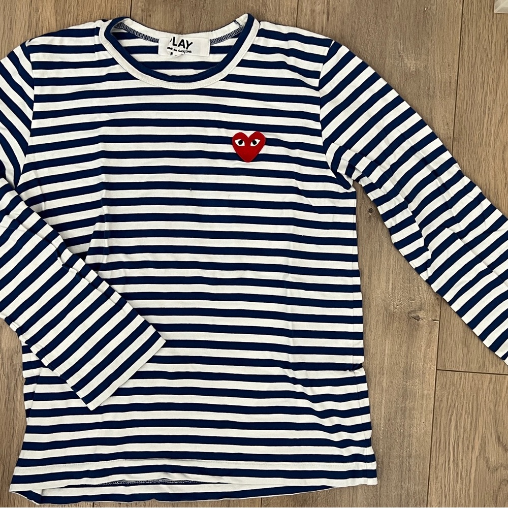 Comme des Garçons Play Striped Long-Sleeved T-Shirt
